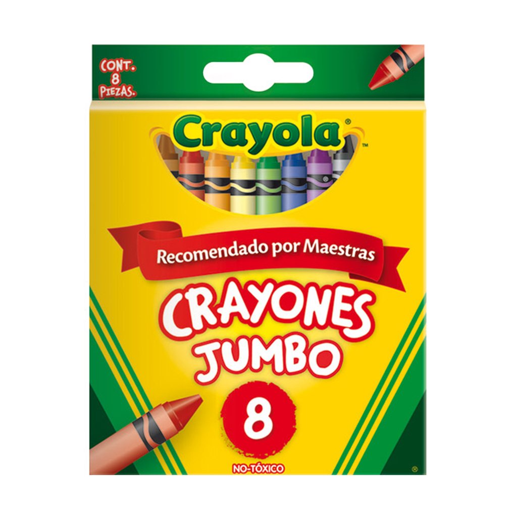 Crayones Jumbo Estandar Con 8 Piezas 