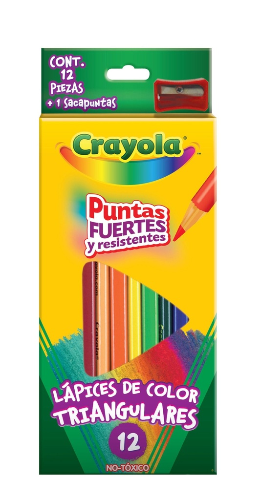 Lapices de Colores Triangulares CRAYOLA Con 12 Colores