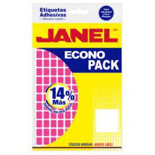 Etiqueta Adhesiva Econopack JANEL Color Rosa 8 x 20 MM