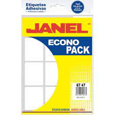 Etiqueta Adhesiva Econopack JANEL Color Blanco 67 x 47 MM