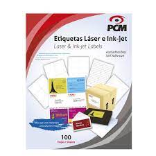 Etiqueta Laser e Ink - Jet Tamaño Carta C/100 Hjs