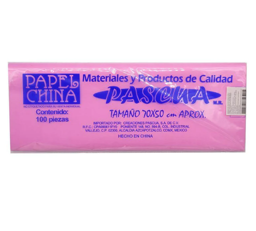 Papel China Color Rosa pastel