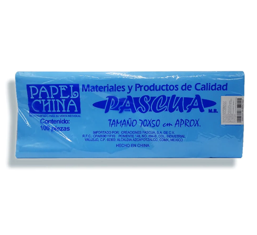 Papel China Color Azul Cielo