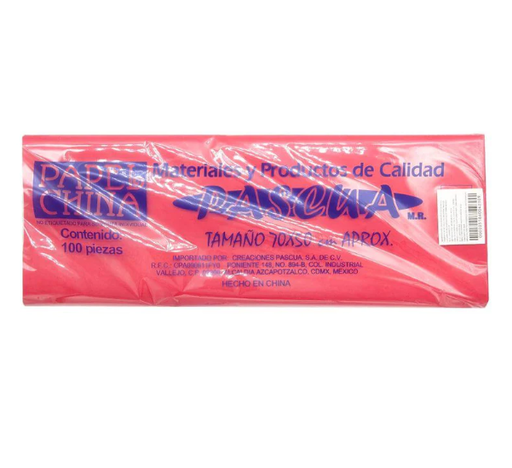 Papel China Color Rojo