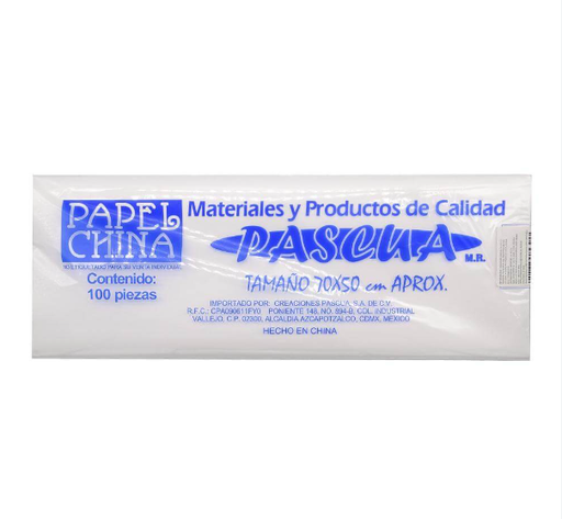 Papel China Color Blanco