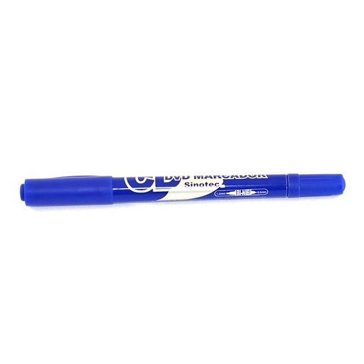 Marcador Permanente Twin Color Azul Sinotec