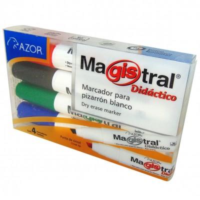 Juego de Marcadores Para Pizarron Blanco C/4 Magistral