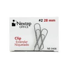 Clip Estandar Niquelado #2 28mm Nextep