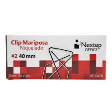 Clip Mariposa Niquelado #2 40mm Nextep