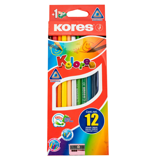 Lapices de Colores KORES Con 12 Colores