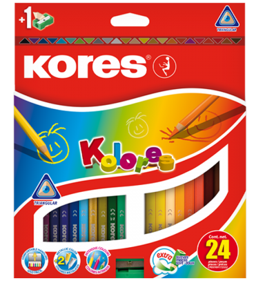 Lapices de Colores KORES Con 24 Colores