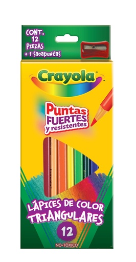Lapices de Colores Triangulares CRAYOLA Con 12 Colores