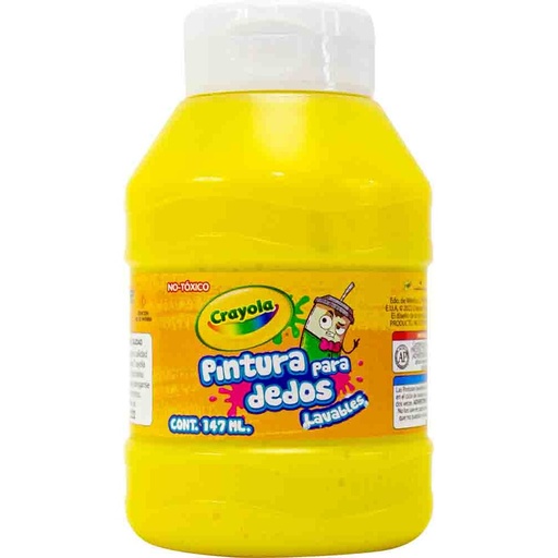 Pintura para Dedos Lavable Color Amarillo 