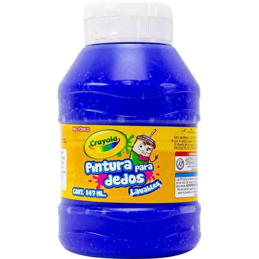 Pintura para Dedos Lavable Color Azul