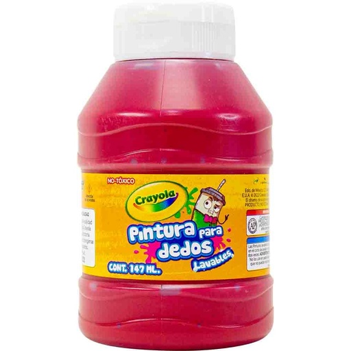 Pintura para Dedos Lavable Color Rojo