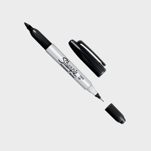 Marcador Doble Punta Sharpie Negro