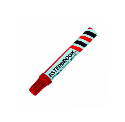 Marcador Permanente Punta Gruesa Esterbrook Rojo